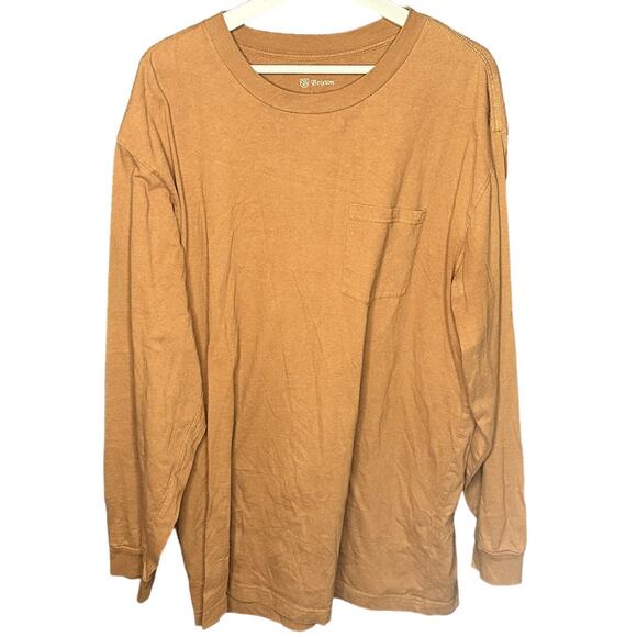 Brixton Orange Standard Fit Long Sleeve Shirt Men's Size XXL - Picture 1 of 7